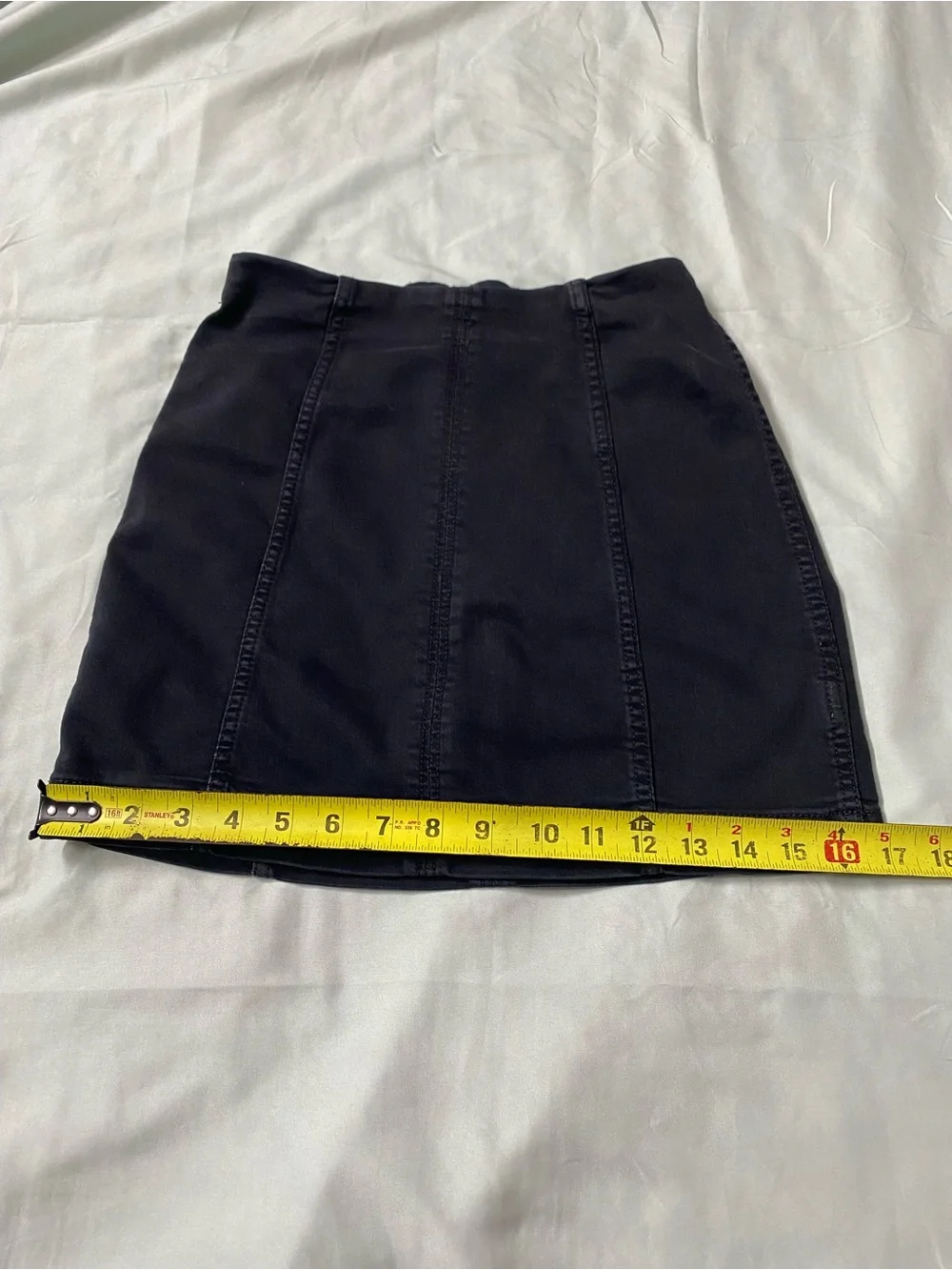 Free People Modern Femme Black Denim Mini Skirt Festival Concert Grudge - Size 2